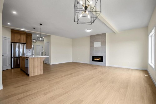 585 Corner Meadows Way Ne, Calgary, AB - Indoor With Fireplace