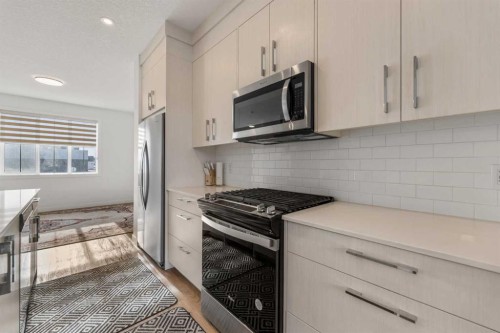 164 Cornerstone Grove Ne, Calgary, AB - Indoor Photo Showing Kitchen With Upgraded Kitchen