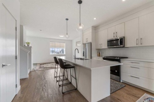 164 Cornerstone Grove Ne, Calgary, AB - Indoor Photo Showing Kitchen With Stainless Steel Kitchen With Upgraded Kitchen