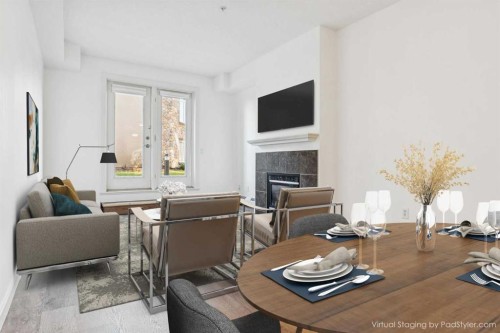 2107-1888 Signature Park Sw, Calgary, AB - Indoor With Fireplace