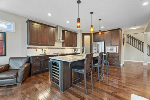 199 Cranarch Landing Se, Calgary, AB - Indoor Photo Showing Kitchen With Upgraded Kitchen