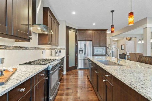 199 Cranarch Landing Se, Calgary, AB - Indoor Photo Showing Kitchen With Upgraded Kitchen
