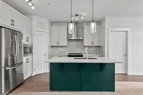 4205-522 Cranford Drive Se, Calgary, AB - Indoor Photo Showing Kitchen With Stainless Steel Kitchen With Upgraded Kitchen