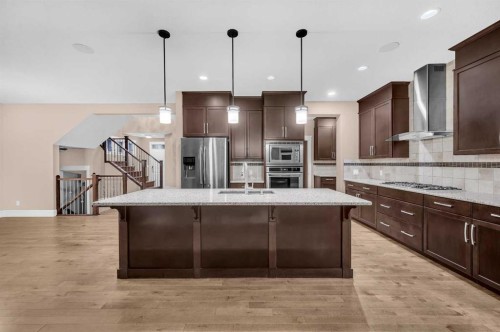 248 Marquis Landing Se, Calgary, AB - Indoor Photo Showing Kitchen With Upgraded Kitchen