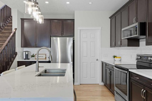 237 Kincora Glen Rise Nw, Calgary, AB - Indoor Photo Showing Kitchen With Double Sink With Upgraded Kitchen