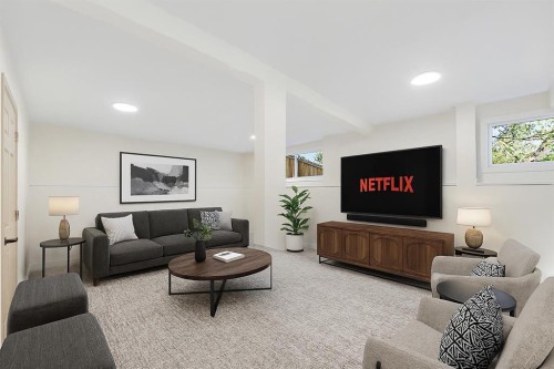 212 Midlawn Close Se, Calgary, AB - Indoor Photo Showing Living Room