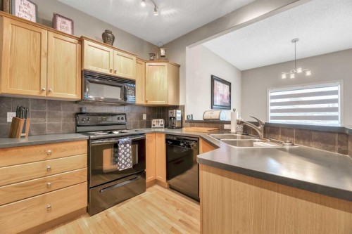 408 Rainbow Falls Way, Chestermere, AB - Indoor Photo Showing Kitchen With Double Sink