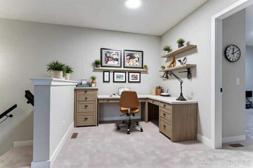 172 Cobblestone Gate Sw, Airdrie, AB - Indoor Photo Showing Office