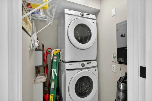 305-141 Mountain Street, Cochrane, AB - Indoor Photo Showing Laundry Room