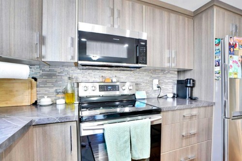 103 Castlebury Way Ne, Calgary, AB - Indoor Photo Showing Kitchen With Upgraded Kitchen