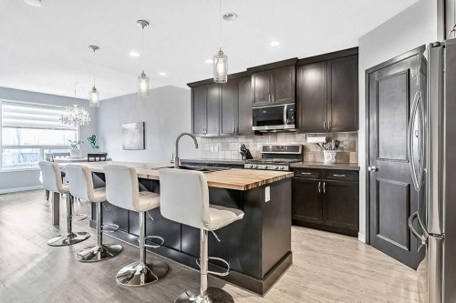 90 Brightoncrest Grove Se, Calgary, AB - Indoor Photo Showing Kitchen With Upgraded Kitchen