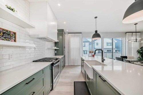 12 West Grove Link Sw, Calgary, AB - Indoor Photo Showing Kitchen With Upgraded Kitchen