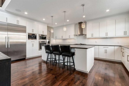 2 Watermark Avenue, Rural Rocky View County, AB - Indoor Photo Showing Kitchen With Upgraded Kitchen