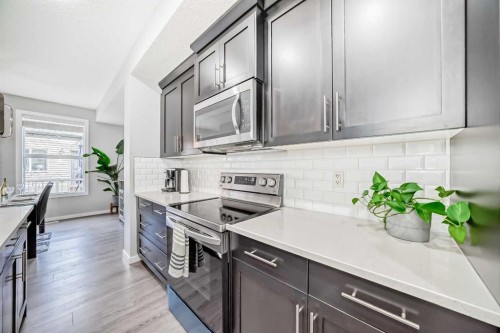 1349 Legacy Circle Se, Calgary, AB - Indoor Photo Showing Kitchen With Upgraded Kitchen