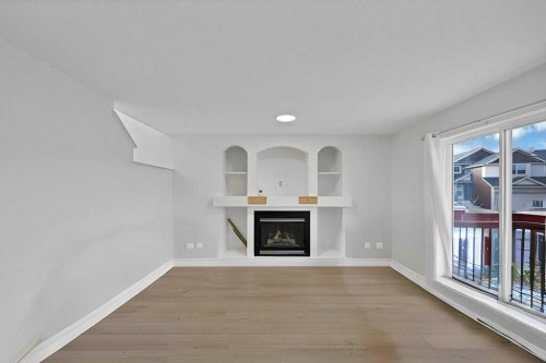 5934 Saddlehorn Drive Ne, Calgary, AB - Indoor With Fireplace