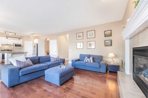 10 Tusslewood Heights Nw, Calgary, AB - Indoor Photo Showing Living Room With Fireplace
