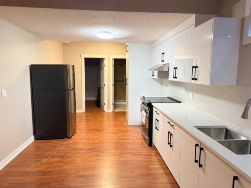 672 Taradale Drive Ne, Calgary, AB - Indoor Photo Showing Kitchen With Double Sink