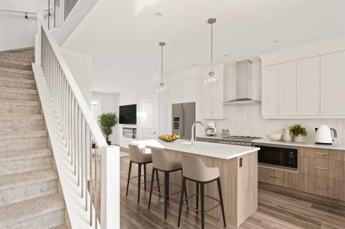 62 Setonvista Grove Se, Calgary, AB - Indoor Photo Showing Kitchen With Upgraded Kitchen