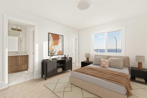 62 Setonvista Grove Se, Calgary, AB - Indoor Photo Showing Bedroom