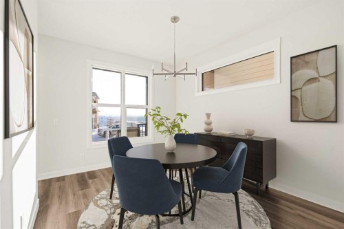 62 Setonvista Grove Se, Calgary, AB - Indoor Photo Showing Dining Room