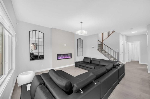 568 Cornerstone Avenue Ne, Calgary, AB - Indoor Photo Showing Living Room
