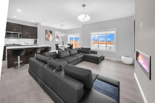 568 Cornerstone Avenue Ne, Calgary, AB - Indoor Photo Showing Living Room