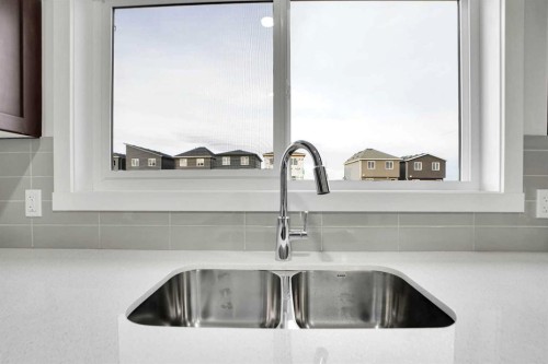 2007 Cornerstone Boulevard Ne, Calgary, AB - Indoor Photo Showing Kitchen With Double Sink