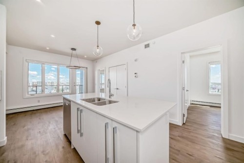 3517-60 Skyview Ranch Road Ne, Calgary, AB - Indoor Photo Showing Kitchen With Double Sink