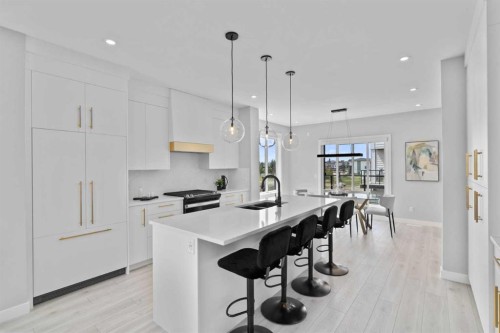 501-8155 8 Avenue Sw, Calgary, AB - Indoor Photo Showing Kitchen With Upgraded Kitchen