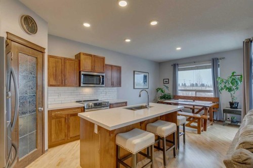 100 Royal Oak Terrace Nw, Calgary, AB - Indoor Photo Showing Kitchen With Double Sink