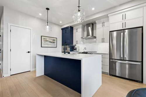 709 Marine Drive Se, Calgary, AB - Indoor Photo Showing Kitchen With Stainless Steel Kitchen With Upgraded Kitchen