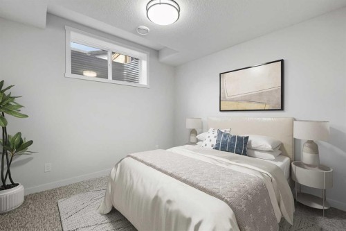 709 Marine Drive Se, Calgary, AB - Indoor Photo Showing Bedroom