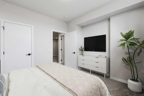 709 Marine Drive Se, Calgary, AB - Indoor Photo Showing Bedroom