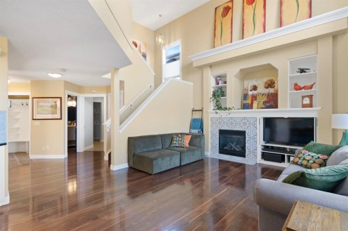 27 Gleneagles Terrace, Cochrane, AB - Indoor Photo Showing Living Room With Fireplace