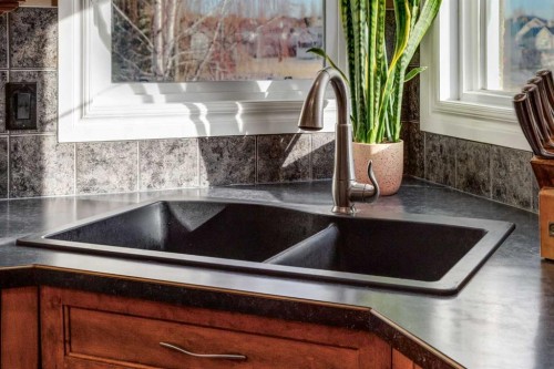 227 Tuscany Glen Park Nw, Calgary, AB - Indoor Photo Showing Kitchen With Double Sink