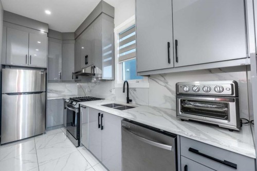 66 Waterford Road, Chestermere, AB - Indoor Photo Showing Kitchen With Double Sink With Upgraded Kitchen