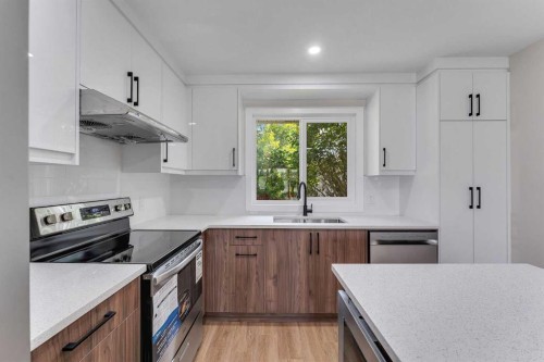 1271 Penedo Crescent Se, Calgary, AB - Indoor Photo Showing Kitchen With Double Sink With Upgraded Kitchen