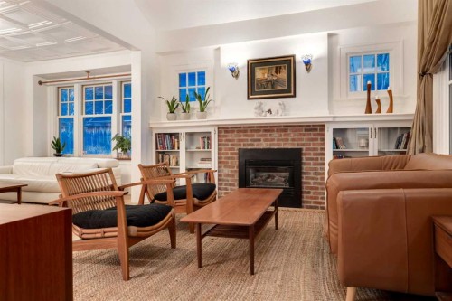 1912 11 Street Sw, Calgary, AB - Indoor Photo Showing Other Room With Fireplace