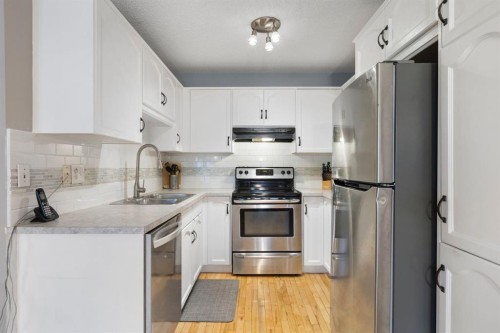 120 Douglas Glen Park Se, Calgary, AB - Indoor Photo Showing Kitchen With Double Sink With Upgraded Kitchen