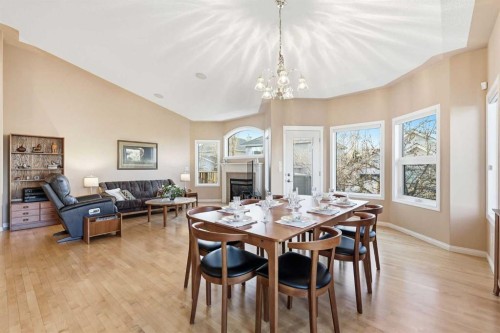 98 Mt Alberta Manor Se, Calgary, AB - Indoor With Fireplace
