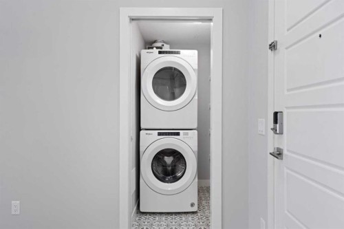 308-100 Auburn Meadows Manor Se, Calgary, AB - Indoor Photo Showing Laundry Room