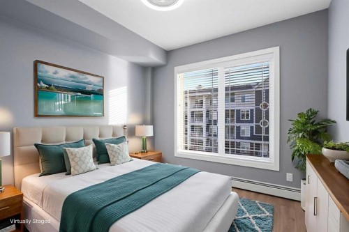 308-100 Auburn Meadows Manor Se, Calgary, AB - Indoor Photo Showing Bedroom