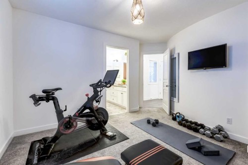 31 Tusslewood View Nw, Calgary, AB - Indoor Photo Showing Gym Room