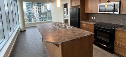 2607-211 13 Avenue Se, Calgary, AB - Indoor Photo Showing Kitchen With Double Sink