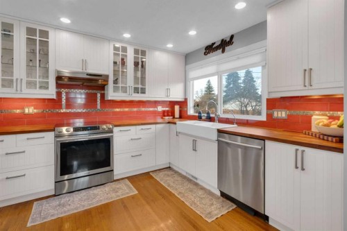 724 Mapleton Drive Se, Calgary, AB - Indoor Photo Showing Kitchen With Upgraded Kitchen