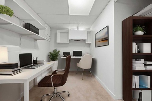 923 Marcombe Drive Ne, Calgary, AB - Indoor Photo Showing Office