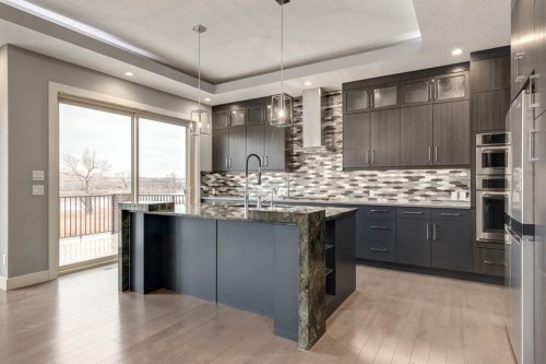 123 Cranbrook Circle Se, Calgary, AB - Indoor Photo Showing Kitchen With Upgraded Kitchen