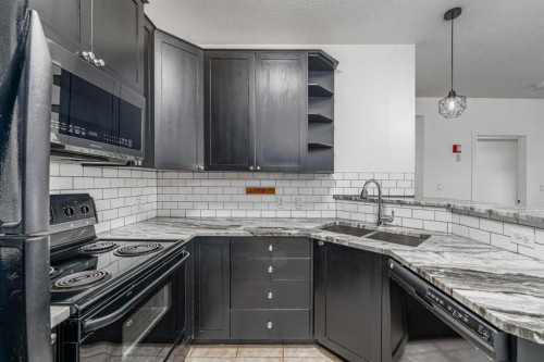 311-1540 17 Avenue Sw, Calgary, AB - Indoor Photo Showing Kitchen With Double Sink With Upgraded Kitchen