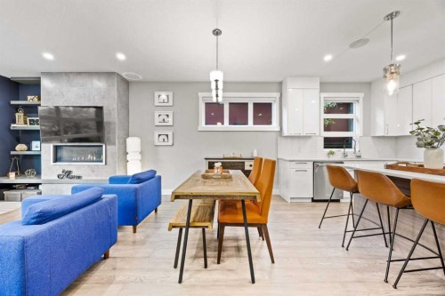 1-705 Mcdougall Road Ne, Calgary, AB - Indoor With Fireplace