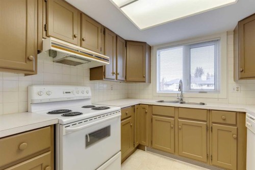 206-3737 42 Street Nw, Calgary, AB - Indoor Photo Showing Kitchen With Double Sink